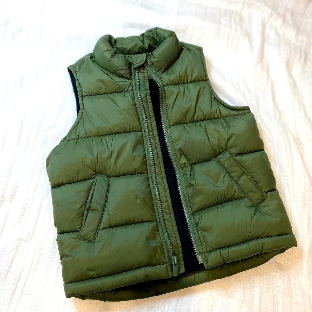 Olive Green Puffer Vest